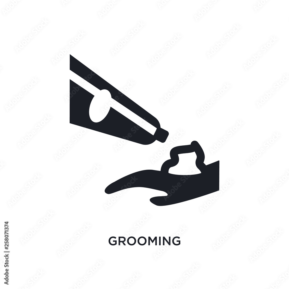 grooming isolated icon. simple element illustration from hygiene concept icons. grooming editable logo sign symbol design on white background. can be use for web and mobile grooming isolated icon. simple element illustration from hygiene concept icons. grooming editable logo sign symbol design on white background. can be use for web and mobile
