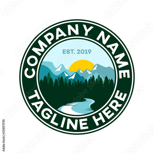 Modern mountains logo