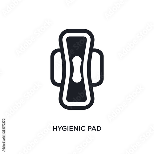 hygienic pad isolated icon. simple element illustration from hygiene concept icons. hygienic pad editable logo sign symbol design on white background. can be use for web and mobile