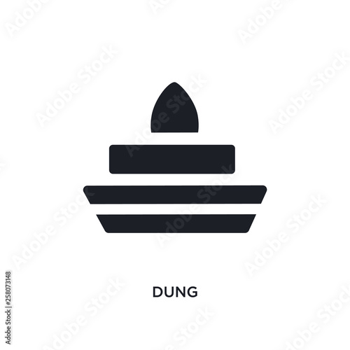 dung isolated icon. simple element illustration from india and holi concept icons. dung editable logo sign symbol design on white background. can be use for web and mobile