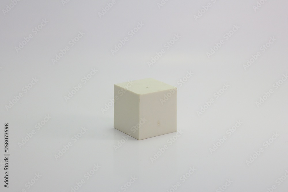 Obraz premium White square cube White background