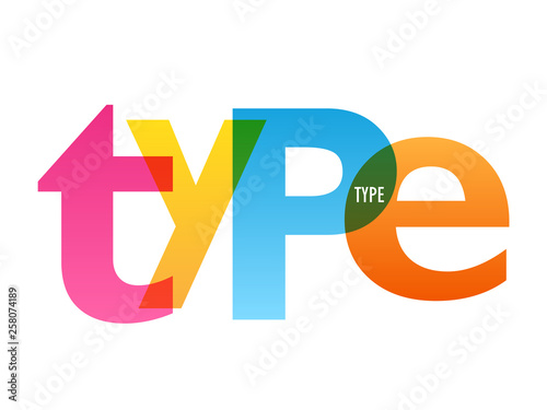 TYPE colorful typography banner