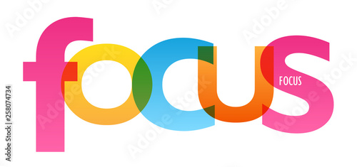 FOCUS colorful typography banner