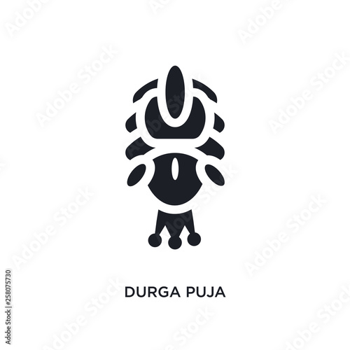 durga puja isolated icon. simple element illustration from india concept icons. durga puja editable logo sign symbol design on white background. can be use for web and mobile