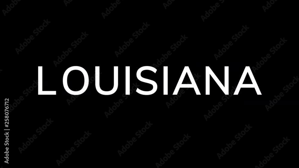 From the Glitch effect arises State Name LOUISIANA. Then the TV turns off. Alpha channel Premultiplied - Matted with color black From the Glitch effect arises State Name LOUISIANA. Then the TV turns off. Alpha channel Premultiplied - Matted with color black