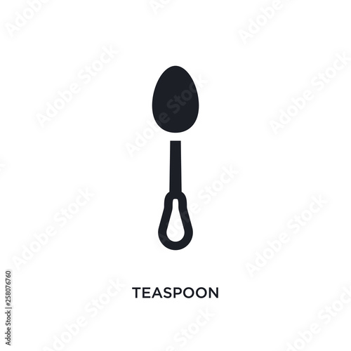 teaspoon isolated icon. simple element illustration from kitchen concept icons. teaspoon editable logo sign symbol design on white background. can be use for web and mobile