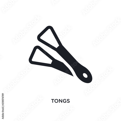 tongs isolated icon. simple element illustration from kitchen concept icons. tongs editable logo sign symbol design on white background. can be use for web and mobile