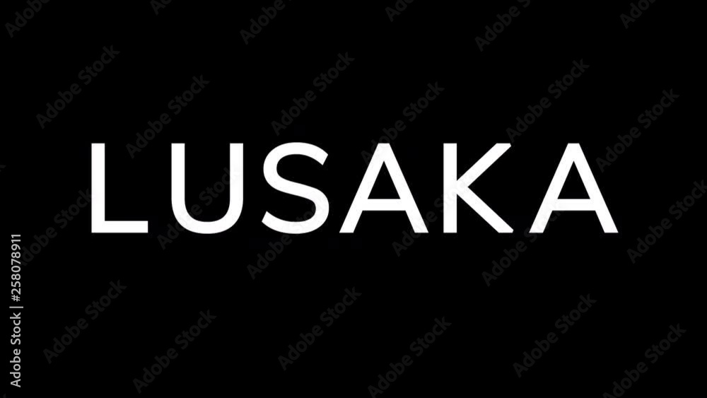 From the Glitch effect arises capital name LUSAKA. Then the TV turns off. Alpha channel Premultiplied - Matted with color black From the Glitch effect arises capital name LUSAKA. Then the TV turns off. Alpha channel Premultiplied - Matted with color black