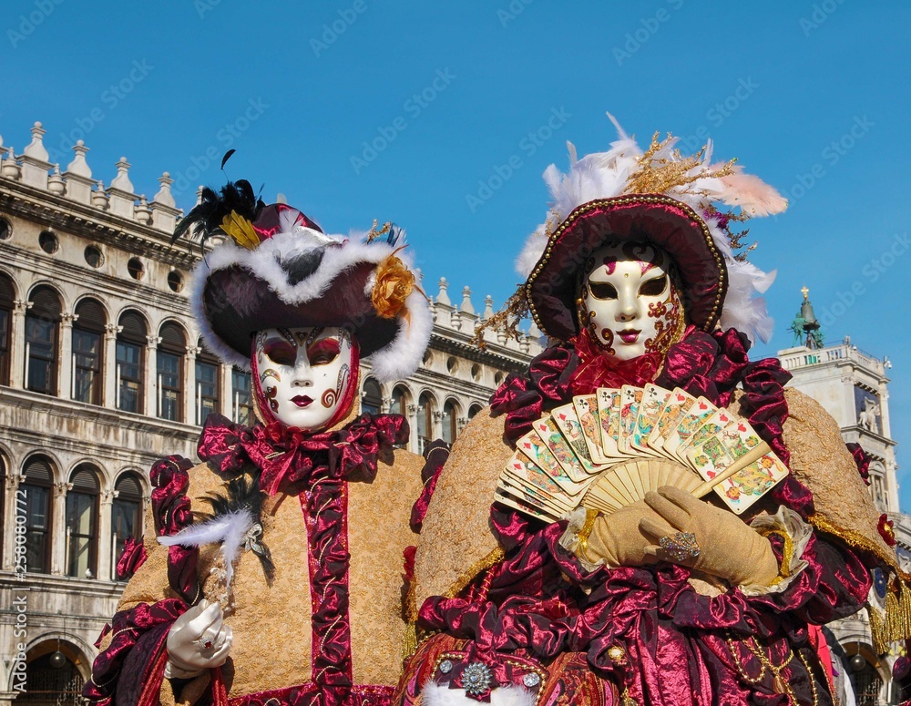 les masques au Carnaval de Venise Italie