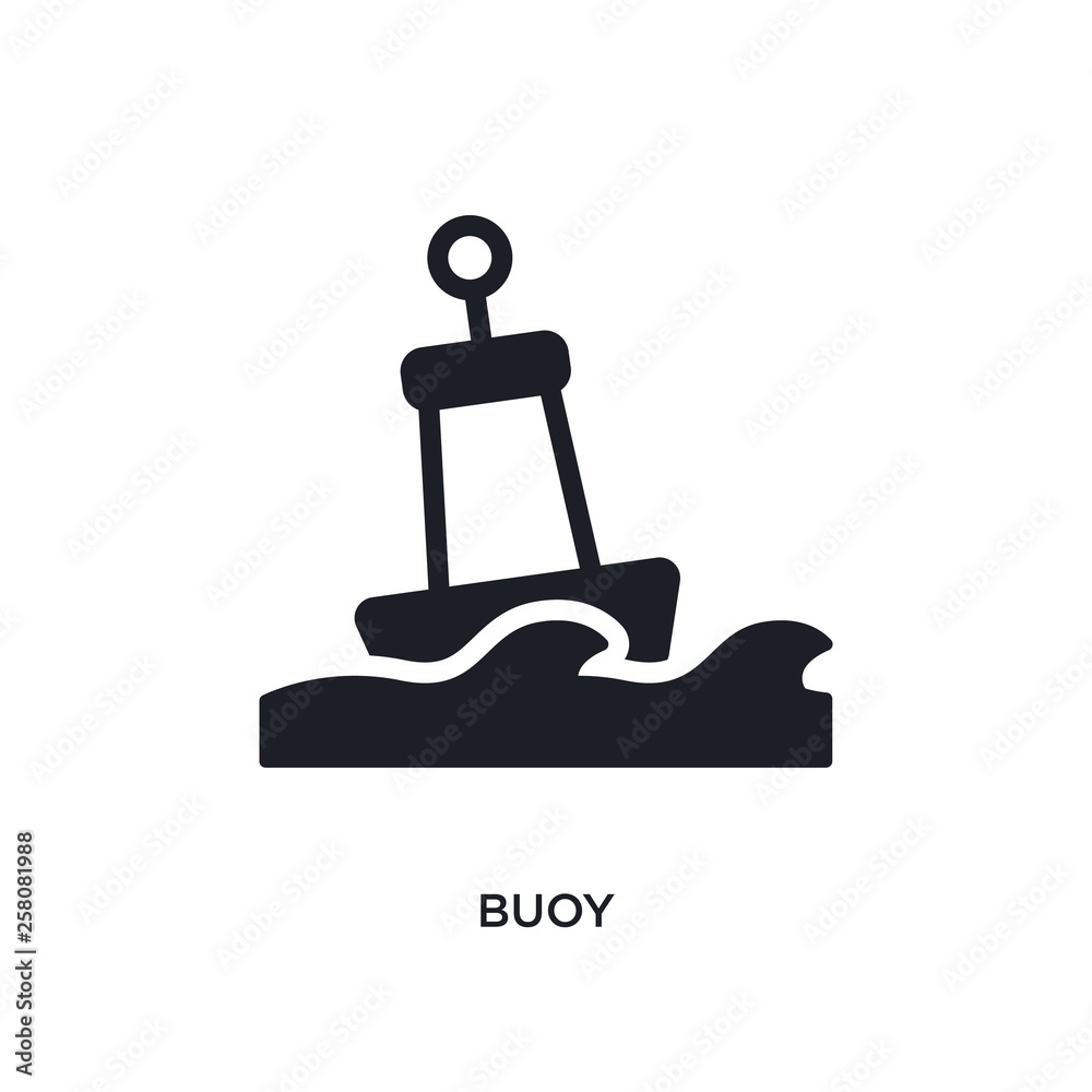 buoy isolated icon. simple element illustration from nautical concept icons. buoy editable logo sign symbol design on white background. can be use for web and mobile
