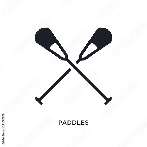 paddles isolated icon. simple element illustration from nautical concept icons. paddles editable logo sign symbol design on white background. can be use for web and mobile