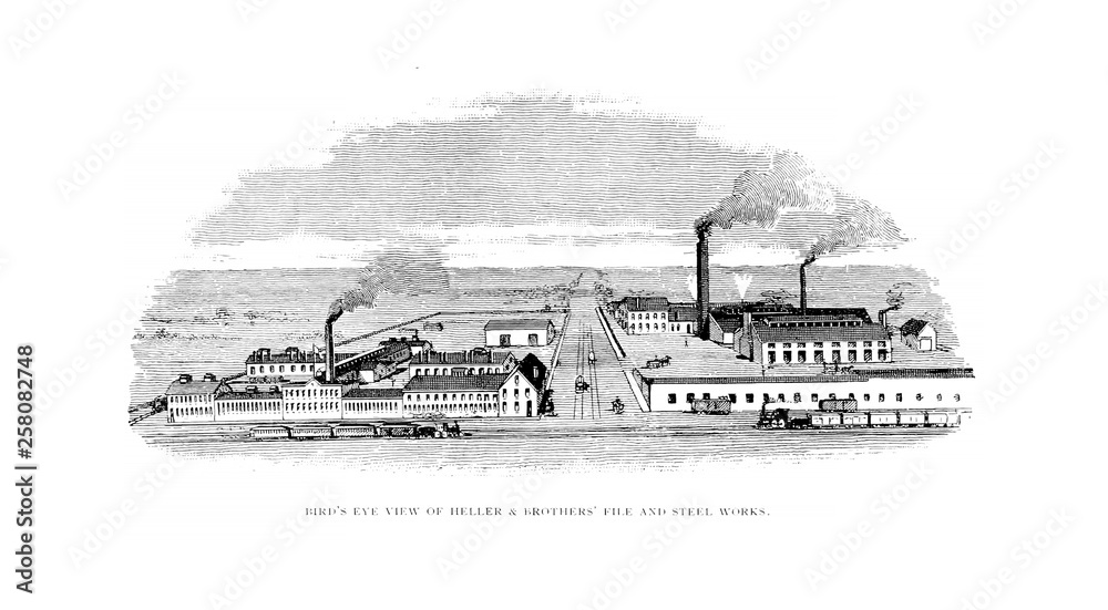 Newark. Engraving illustration. Newark. Engraving illustration.