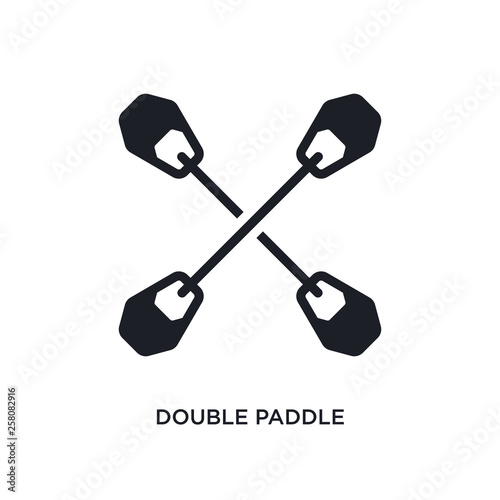 double paddle isolated icon. simple element illustration from nautical concept icons. double paddle editable logo sign symbol design on white background. can be use for web and mobile