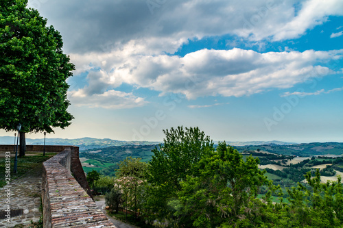 Mura di cinta e panorama da Barchi Terre Roveresche photo