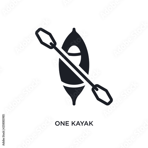 one kayak isolated icon. simple element illustration from nautical concept icons. one kayak editable logo sign symbol design on white background. can be use for web and mobile