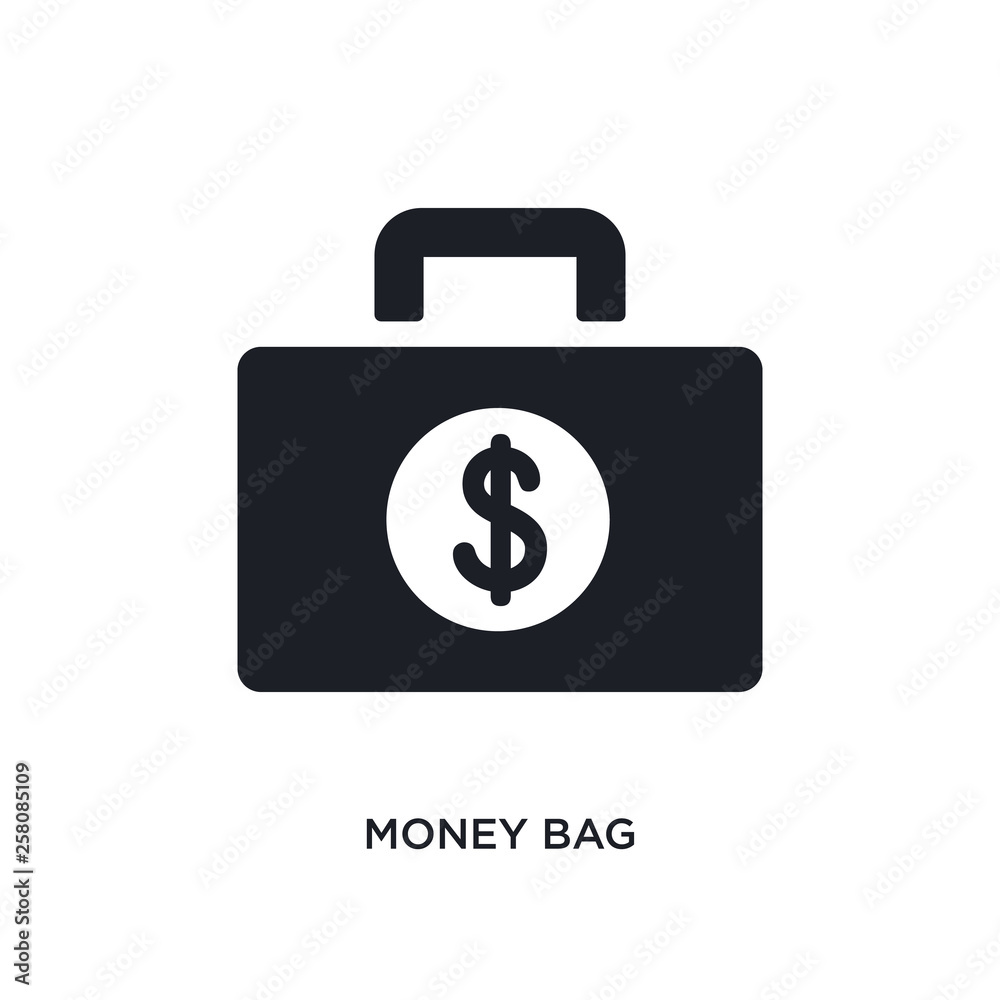 money bag isolated icon. simple element illustration from payment concept icons. money bag editable logo sign symbol design on white background. can be use for web and mobile money bag isolated icon. simple element illustration from payment concept icons. money bag editable logo sign symbol design on white background. can be use for web and mobile
