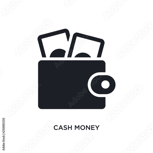 cash money isolated icon. simple element illustration from payment methods concept icons. cash money editable logo sign symbol design on white background. can be use for web and mobile