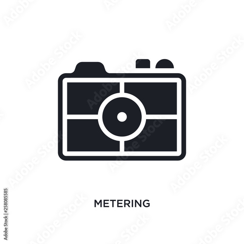 metering isolated icon. simple element illustration from photography concept icons. metering editable logo sign symbol design on white background. can be use for web and mobile