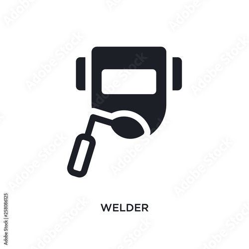 welder isolated icon. simple element illustration from political concept icons. welder editable logo sign symbol design on white background. can be use for web and mobile