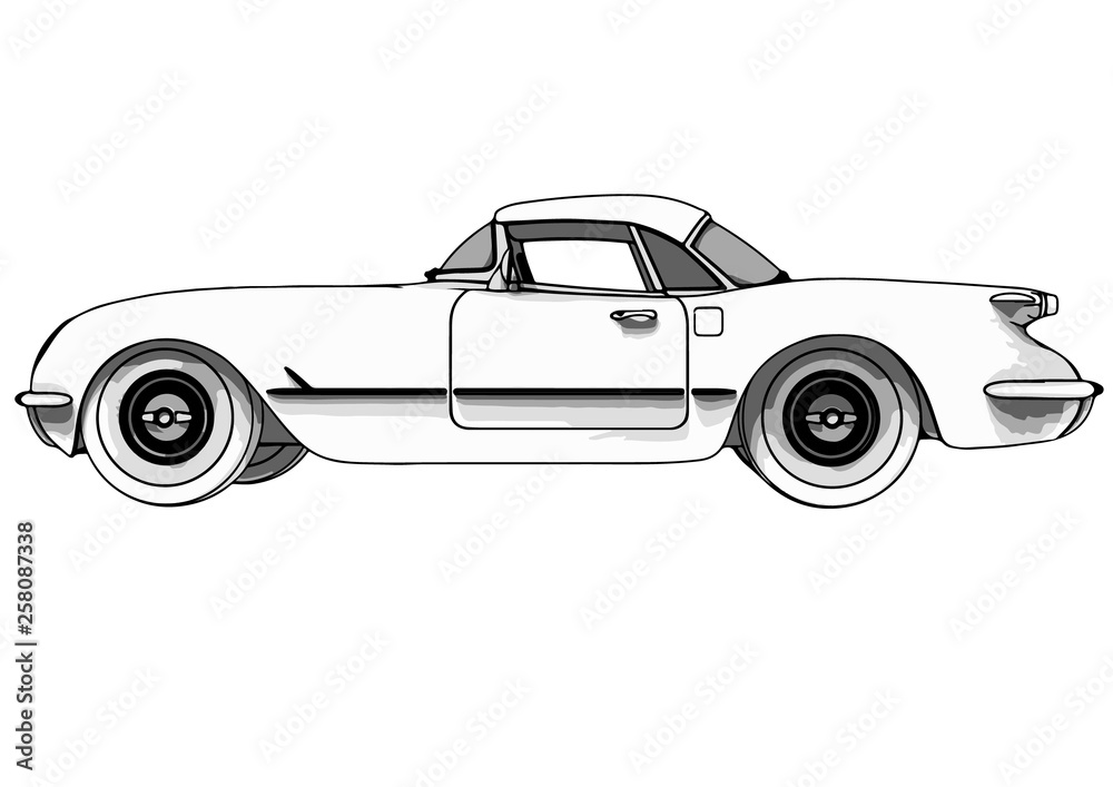 Obraz premium sports retro car vector