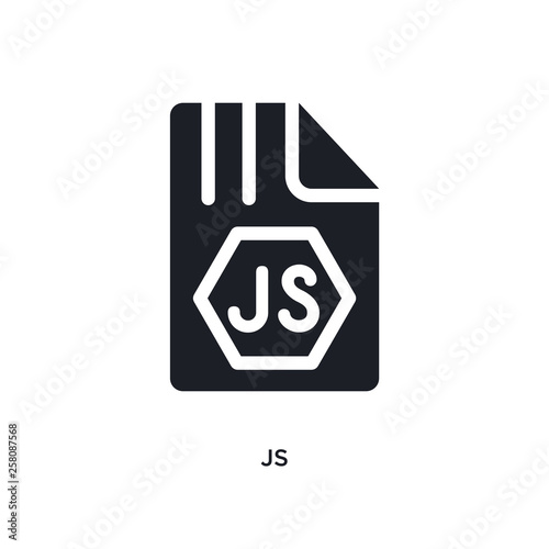 js isolated icon. simple element illustration from programming concept icons. js editable logo sign symbol design on white background. can be use for web and mobile