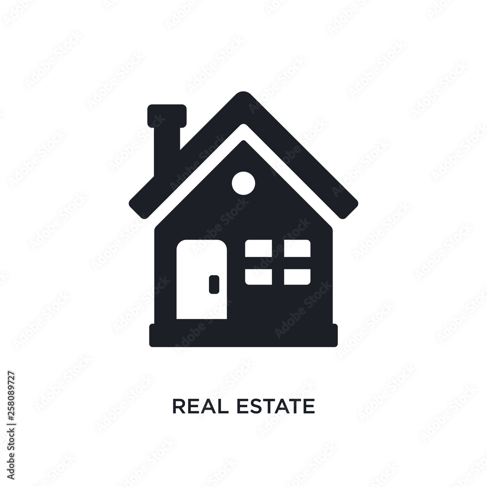 real estate isolated icon. simple element illustration from concept icons. real estate editable logo sign symbol design on white background. can be use for web and mobile real estate isolated icon. simple element illustration from concept icons. real estate editable logo sign symbol design on white background. can be use for web and mobile