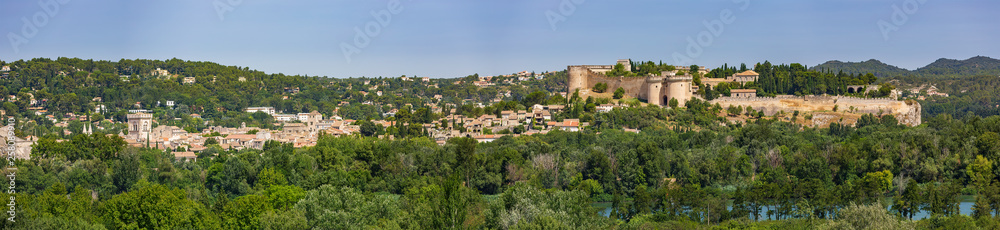 Panoramic view of Fort Saint-Andre in Avignon, France