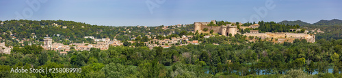Panoramic view of Fort Saint-Andre in Avignon, France