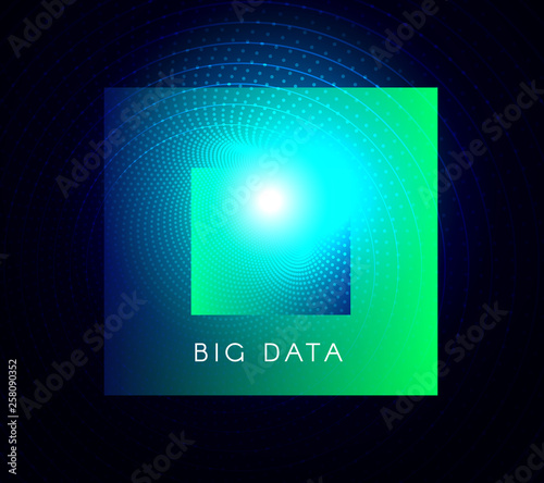 Vector abstract 3D big data concept