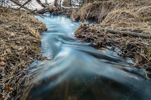 Beautiful transparent spring creek