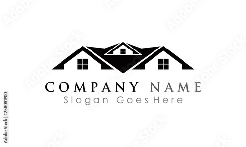 elegant house logo vector