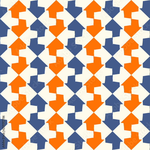 Bright seamless pattern with geometric shapes.