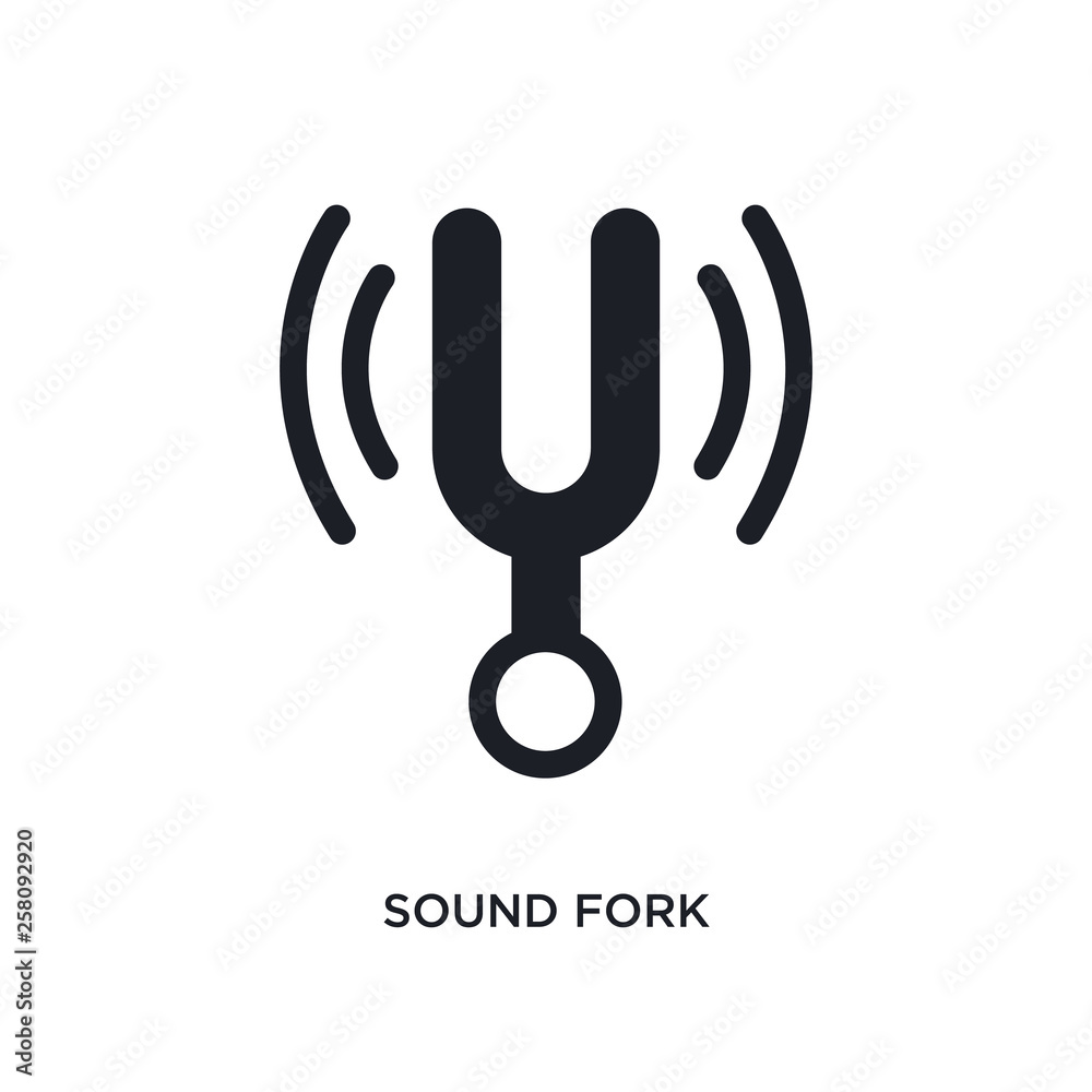 sound fork isolated icon. simple element illustration from science concept icons. sound fork editable logo sign symbol design on white background. can be use for web and mobile sound fork isolated icon. simple element illustration from science concept icons. sound fork editable logo sign symbol design on white background. can be use for web and mobile