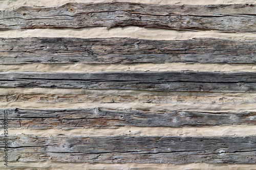 Cladding - detail of the wall of a half-timbered cottage
