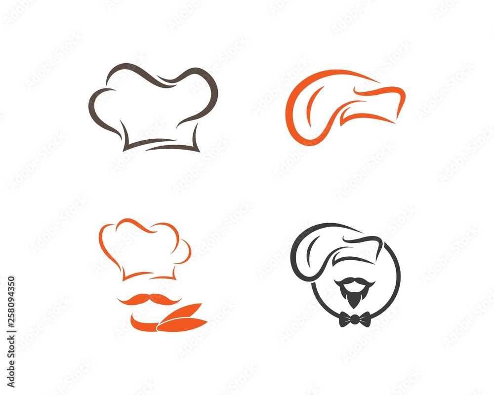 hat chef logo template vector hat chef logo template vector