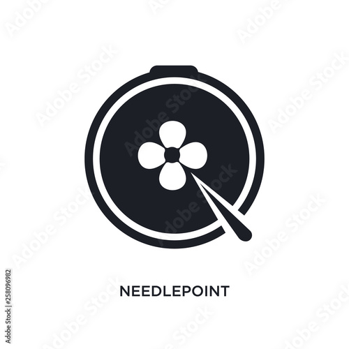 needlepoint isolated icon. simple element illustration from sew concept icons. needlepoint editable logo sign symbol design on white background. can be use for web and mobile
