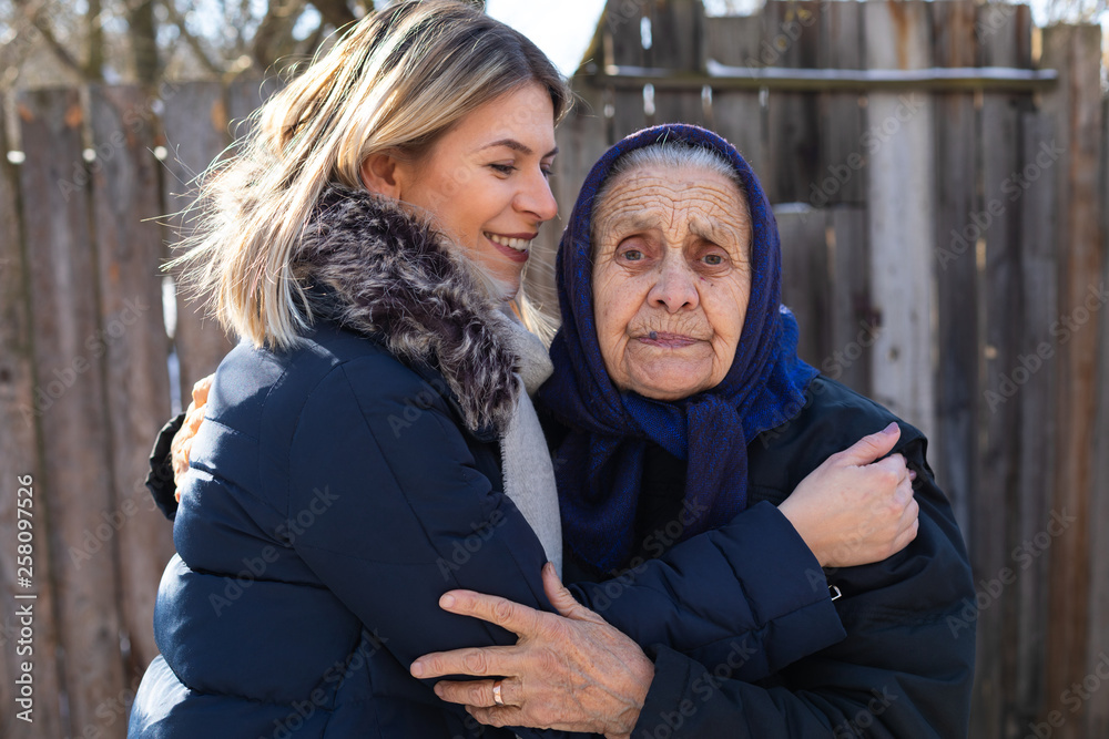 Fototapeta premium Spending time with grandma