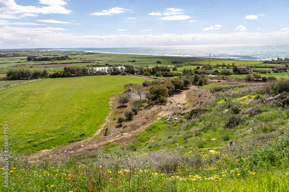 Cyprus landscape over Kourion