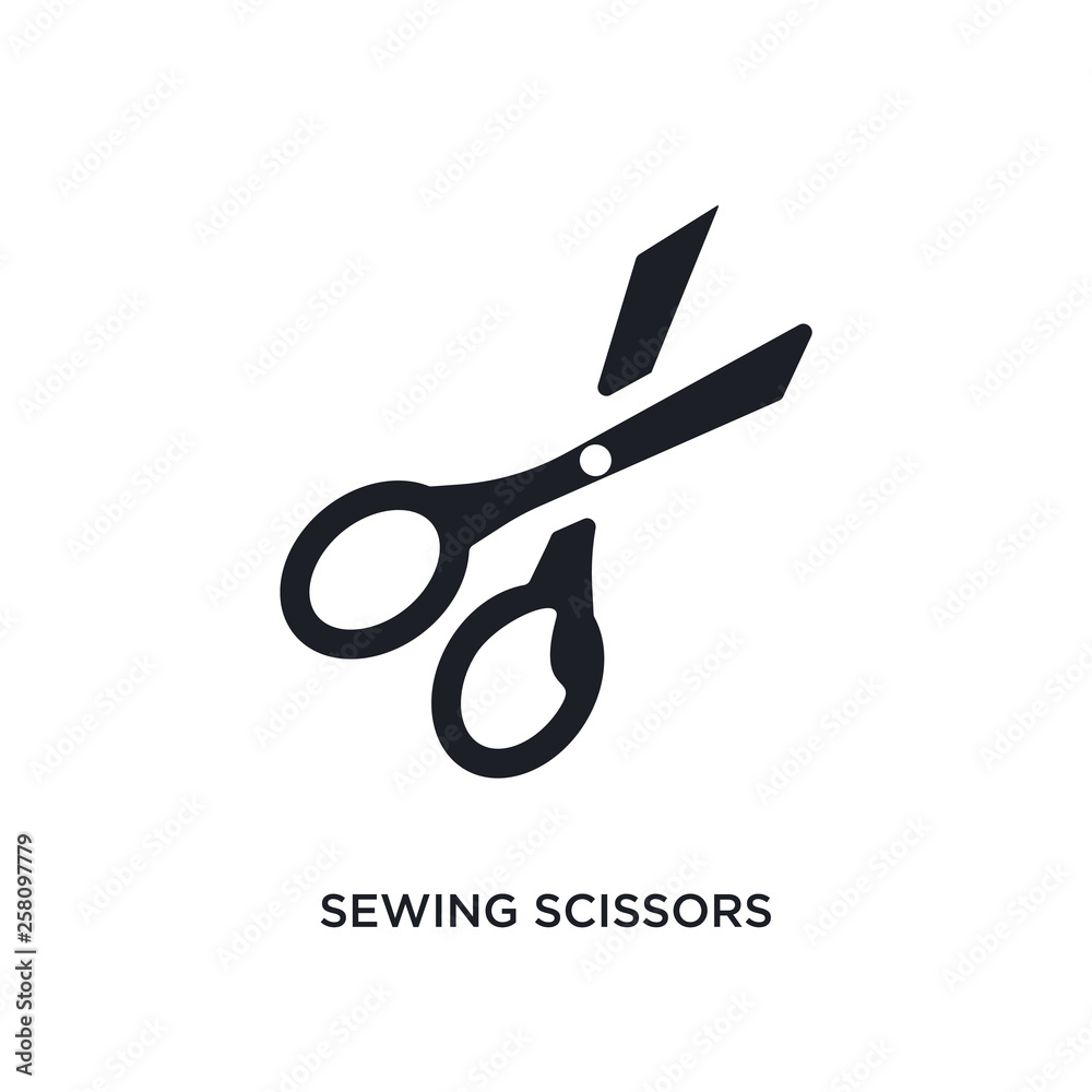 sewing scissors isolated icon. simple element illustration from sew concept icons. sewing scissors editable logo sign symbol design on white background. can be use for web and mobile sewing scissors isolated icon. simple element illustration from sew concept icons. sewing scissors editable logo sign symbol design on white background. can be use for web and mobile