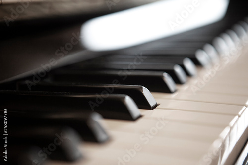 piano keyboard closeup