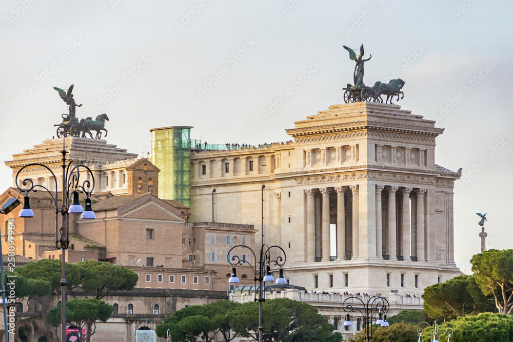 Vittoriano monument building in Rome