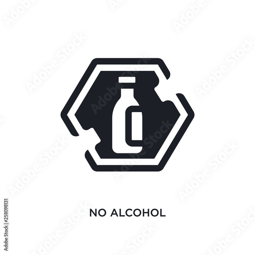 no alcohol isolated icon. simple element illustration from signs concept icons. no alcohol editable logo sign symbol design on white background. can be use for web and mobile