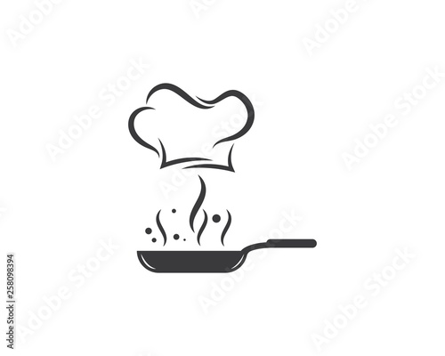 hat chef logo template vector