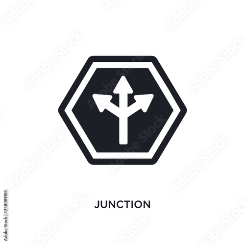 junction isolated icon. simple element illustration from signs concept icons. junction editable logo sign symbol design on white background. can be use for web and mobile