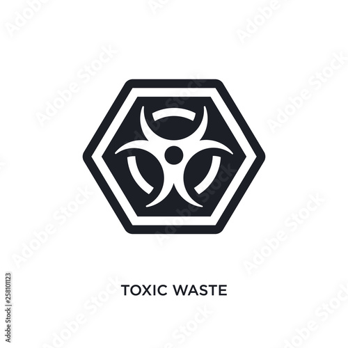 toxic waste isolated icon. simple element illustration from signs concept icons. toxic waste editable logo sign symbol design on white background. can be use for web and mobile