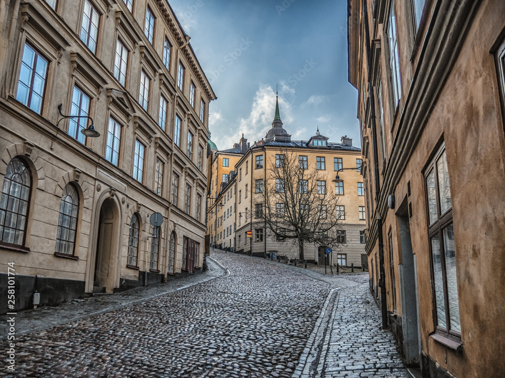 A beautiful view from the streets of Stockholm.