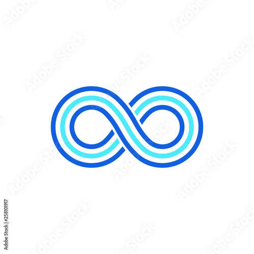 Modern Infinity Symbol Icons logo Template for technology business health company with high end look