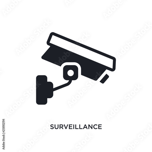 surveillance isolated icon. simple element illustration from smart home concept icons. surveillance editable logo sign symbol design on white background. can be use for web and mobile photo