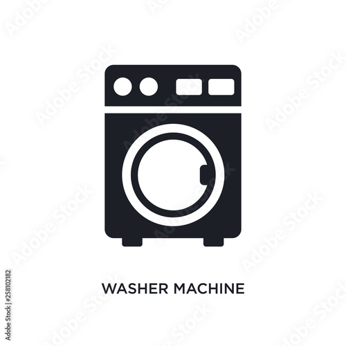 washer machine isolated icon. simple element illustration from smart home concept icons. washer machine editable logo sign symbol design on white background. can be use for web and mobile