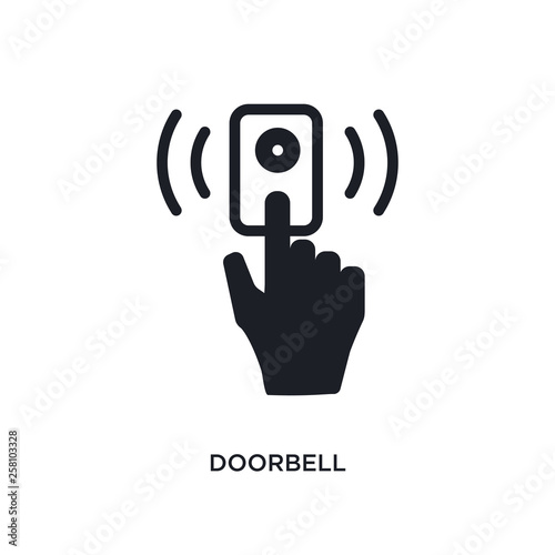doorbell isolated icon. simple element illustration from smart house concept icons. doorbell editable logo sign symbol design on white background. can be use for web and mobile